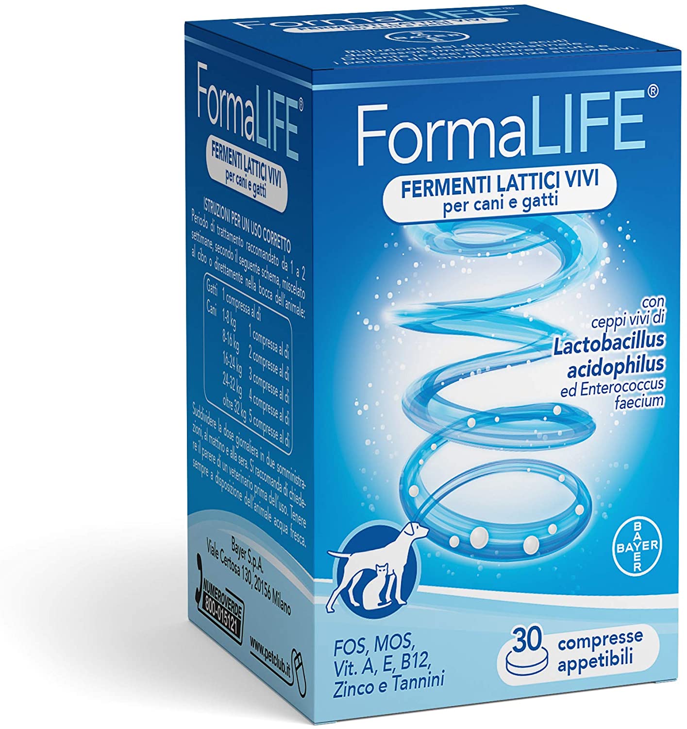 Formalife Fermenti Lattici Vivi per Cani e Gatti per il Benessere Intestinale